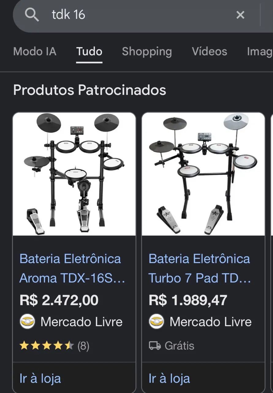 Bateria eletrônica Tdk 16 com banco - Foto 4