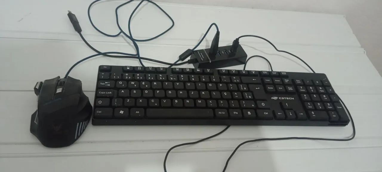 Teclado + mouser com hub usb - Foto 2