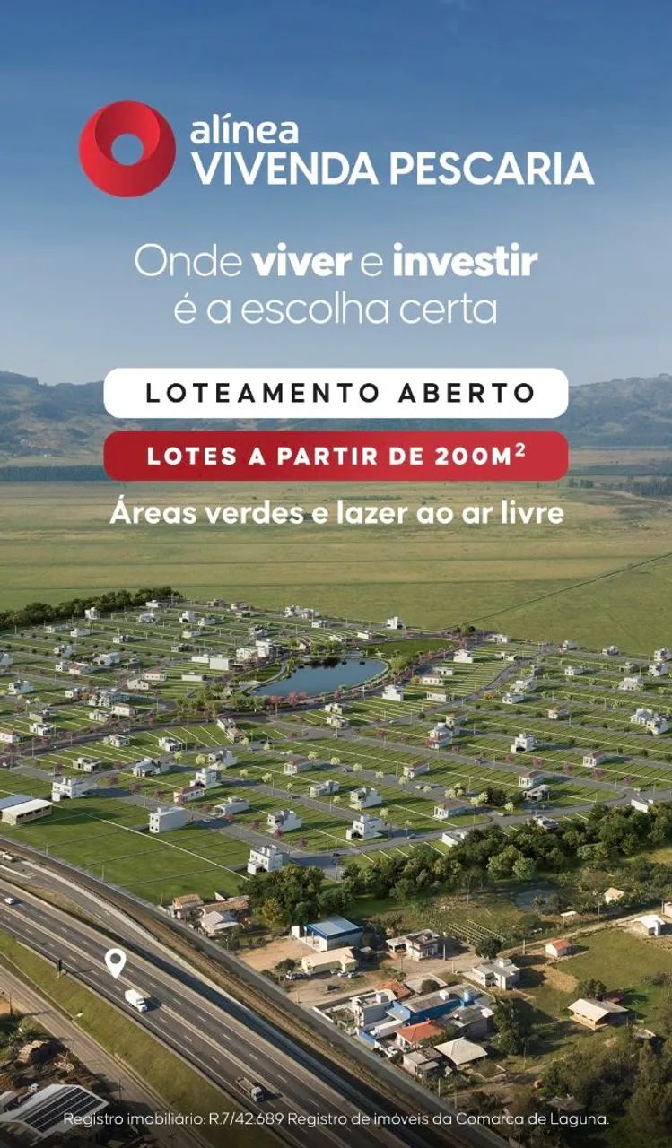 Barbada em Pescaria/Laguna! Lote/terreno plano com 203 m2  - Foto 2