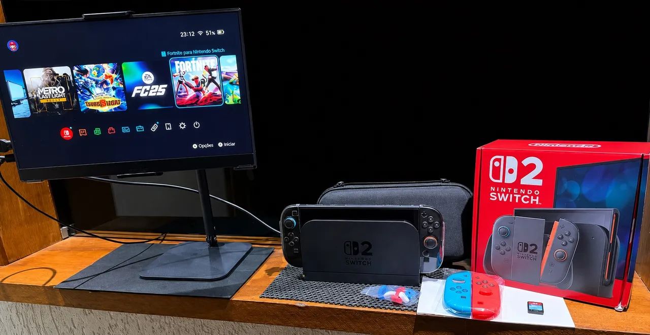 Nintendo Switch 2 Completo - Extras + 4 Jogos ( 1 mídia física
