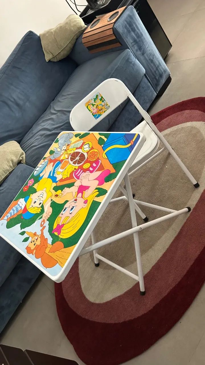 Jogo de mesa com cadeira infantil em Aço - Foto 3