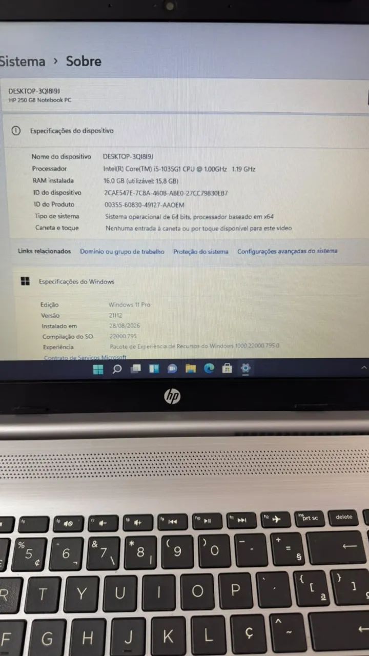 NOTEBOOK HP  | CORE i5  | 16GB RAM | SSD 256GB - Foto 5