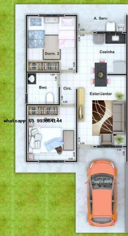 Casa para venda em várzea grande, paiaguas, 2 dormitórios, 1 banheiro, 2 vagas - Foto 6