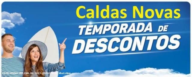 Apartamento 1 quarto para temporada em caldas novas, temporada de desconto em caldas novas