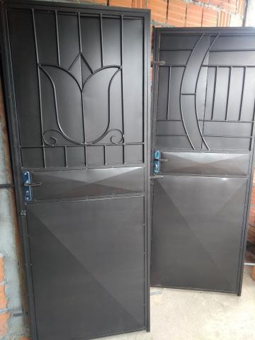 Porta de ferro com chapa R$289 com a entrega grátis