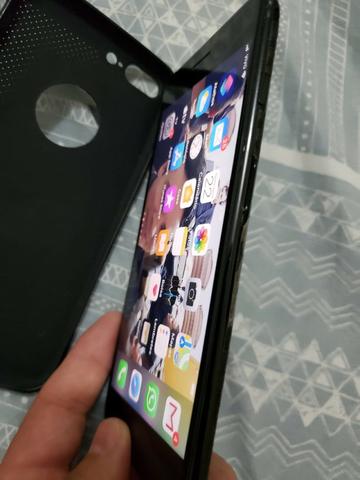 Iphone 7 plus 256gb preto com fone e carregador original