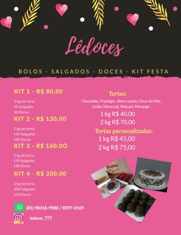 Kit Festa - Bolos - Doces e Salgados