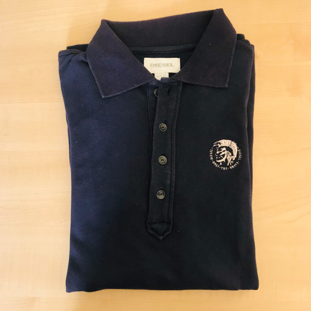 Camisa polo DIESEL manga longa azul escura tamanho P