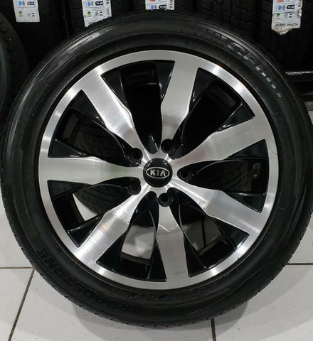 JG Roda Aro 17 furacao 5x114 + Pneu 215/50 R17 Hyundai kia Opala - Foto 5