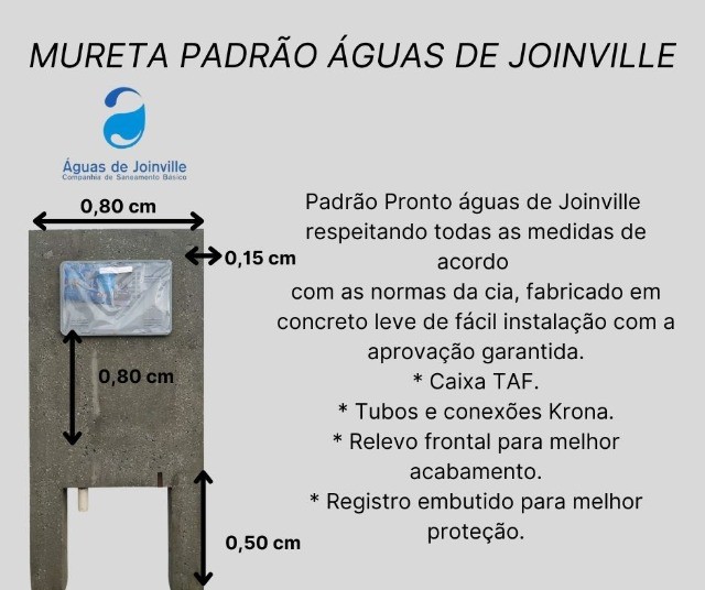 Mureta Padrão Águas de Joinville