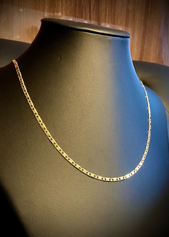 Corrente maciça em ouro 18k Piastrine 15,8 gramas  - Foto 4