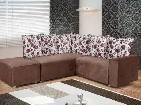 Conjunto de sofá de canto 2 x 3 lugares com Puff REF 5040 - Receba Hoje ou Amanhã!!!Set23 - Foto 5