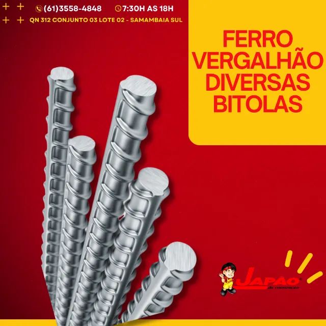 Ferro Várias Bitolas em Promoção Faça Seu Orçamento Pelo Whatsapp -  Materiais de construção e jardim - Samambaia Sul (Samambaia), Brasília  1208935518