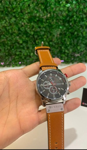RELÓGIO DE LUXO CURREN RESISTENTE À ÁGUA ,PULSEIRA EM COURO GENUÍNO  - Foto 2