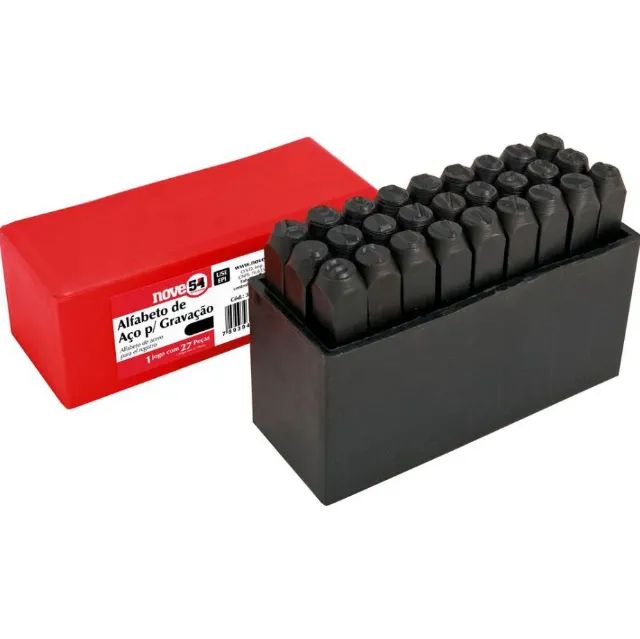 Jogo Punção Alfabeto 6,0mm 27 peças Nove54 - Foto 2