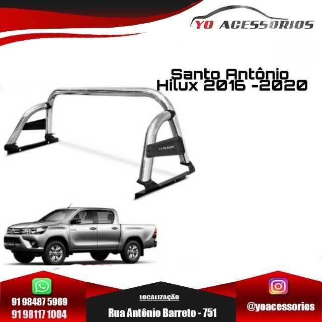 Santo Antônio Hilux 2016 - 2020 Cromado ST Sem Barra