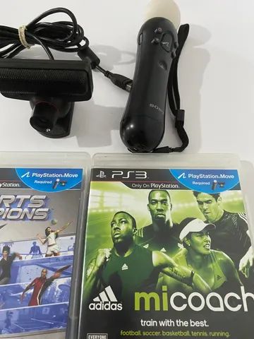 Kit PS Move - Bastão + Câmera + Jogo Sports Champions