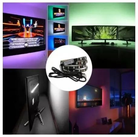 Fita de Led RGB Usb 3 metros para TV Computador 5V Pc Game Messa Pc Game