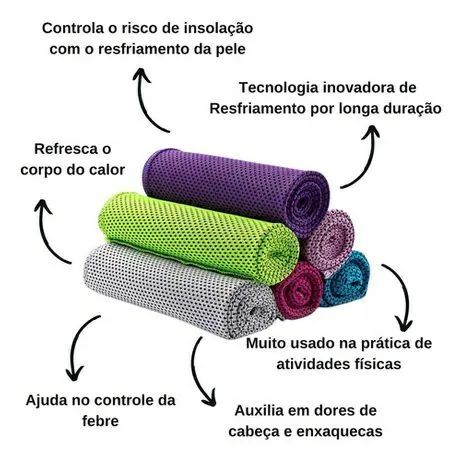 Toalha Microfibra Refrescante Seca Rápido Fit Academia - Foto 3