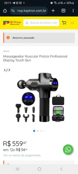 Massageando profissional original eletrônico 