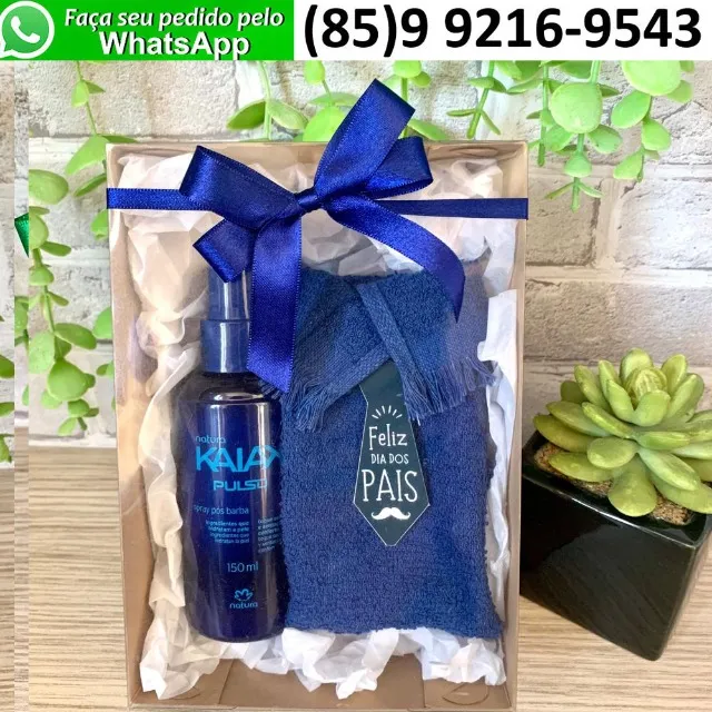 Kit Presente Dia dos Pais Spray Pós Barba Kaiak Pulso 150ml + Toalhinha social