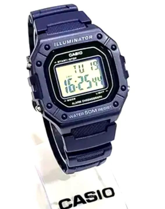Relógio CASIO Illuminator masculino azul W-218H-2AVDF - Foto 4