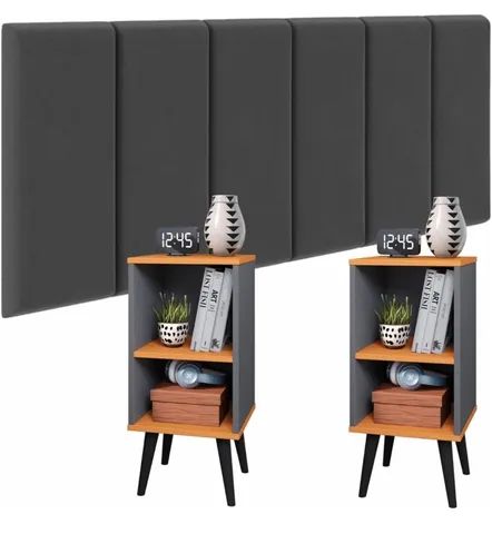 Conjunto Cabeceira Cama Casal 1,40 Com Mesa de cabeceira Quarto Luxo