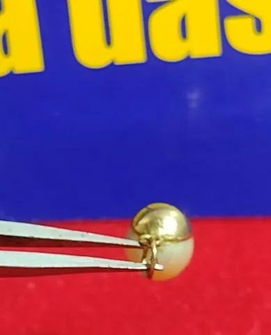 Pingente Pérola Ouro 18 Kilates 7 mm - Foto 2