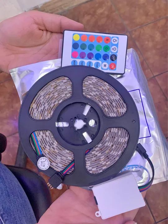 Fita Led Rgb Rolo 5metro Prova Dágua acompanha fonte - Foto 4