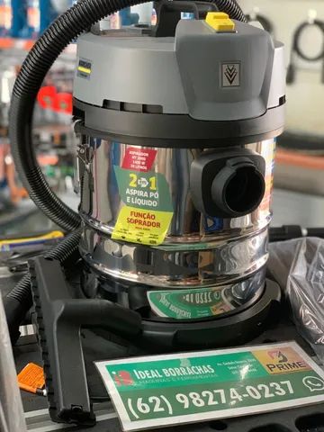 Aspirador po e agua Inox 20L 1400w - filtro lavavel - ideal para lava jato - Foto 4
