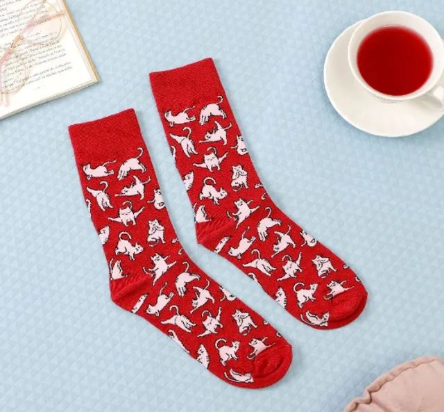 Meia Cano Alto Diversas Estampas Divertidas 34/38 e 39/44 - Ziman (Novo Lacrado) - Foto 4