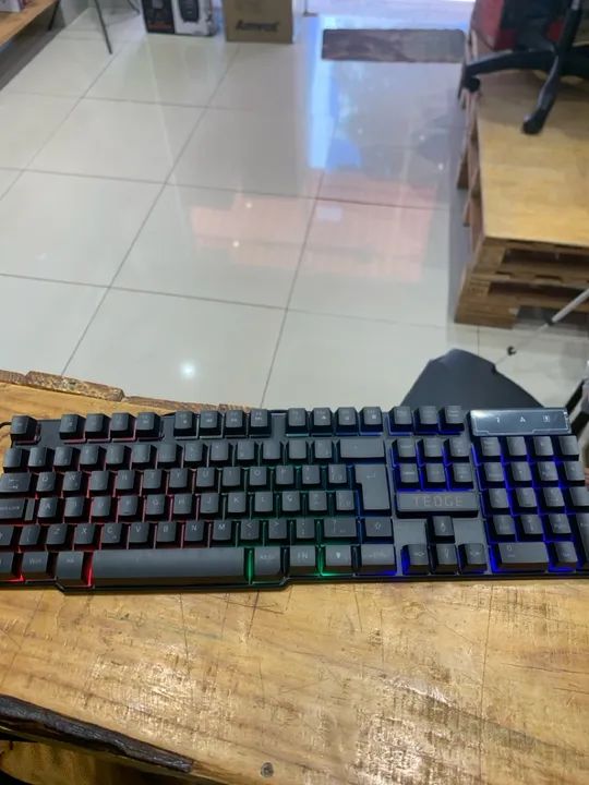 Kit Gamer 4 em 1 Tedge Mouse, teclado, headset e mousepad   - Foto 2