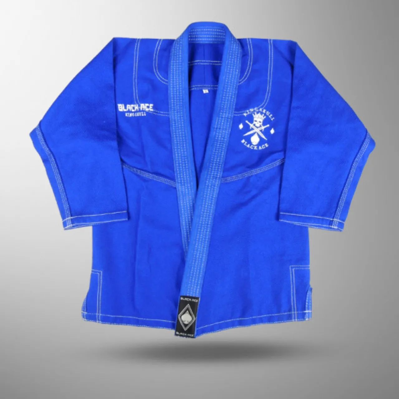 Kimono INFANTIL Trançado Black Ace King Skull - Azul M3 - Foto 3