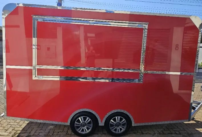 Food Trailer Novo 0 KM 23/23 4x2 metros trucado com freio todo em ACM e INOX
