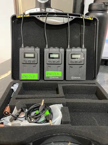 Microfone lapela duplo profissional boya by wm8 pro sem fio  - Foto 3