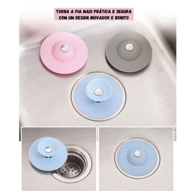 Tampa Válvula de Silicone Ralo Pia Tanque 33 Unidades - Foto 3