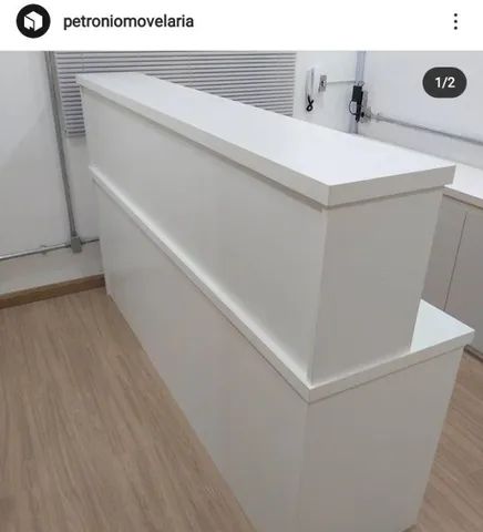 balcão reto simples branco  - Foto 3