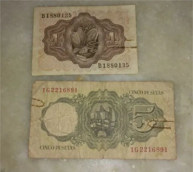 Cédulas (2) antigas da Espanha  - Foto 2