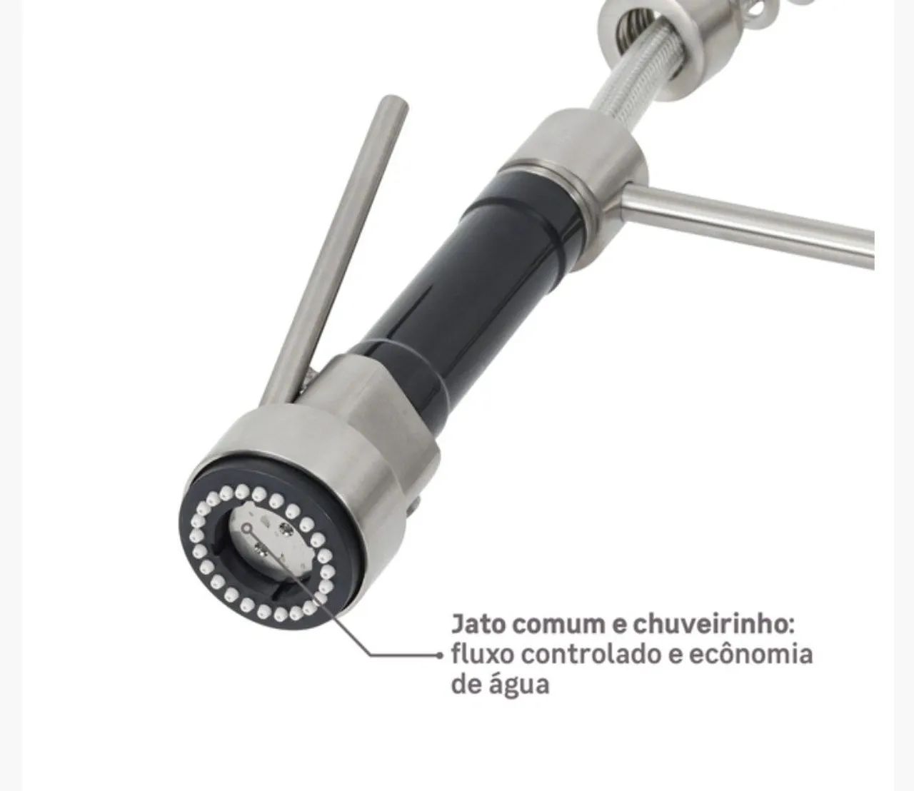 Torneira de Cozinha com Bica Móvel - Cromada,  Delinea  - Foto 3