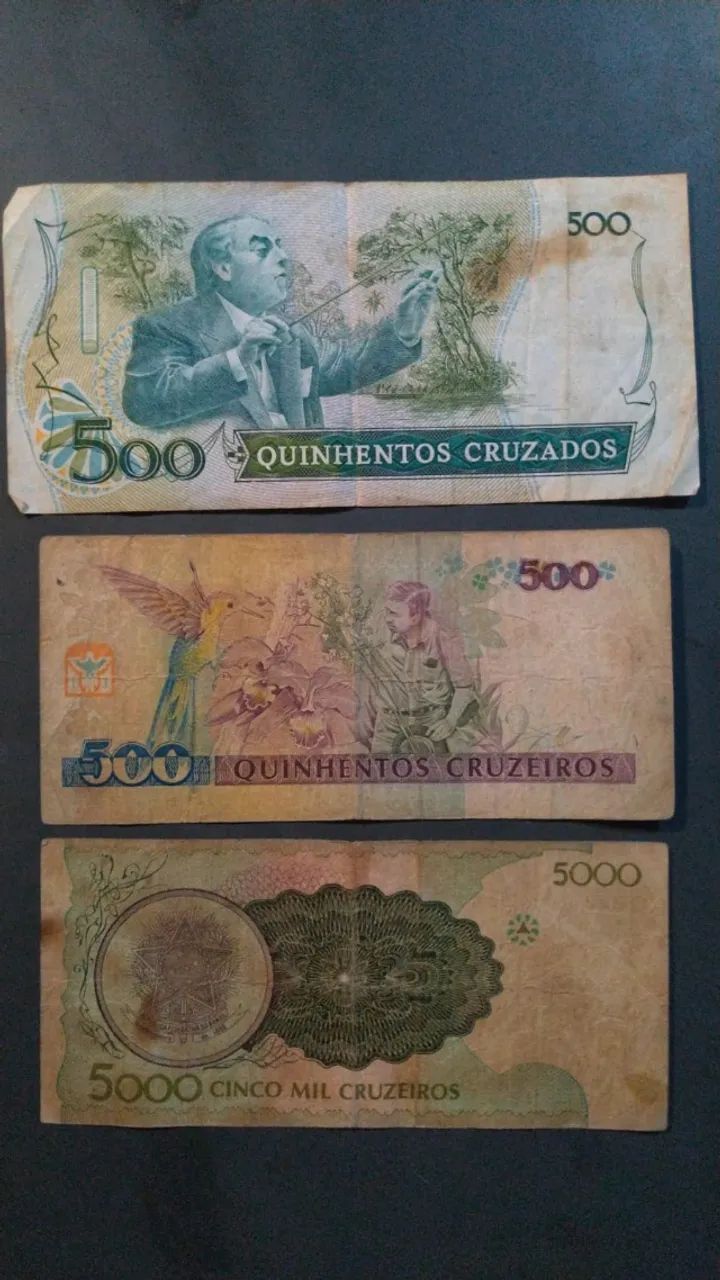 3 Notas Antigas de Moedas Brasileiras. - Foto 2