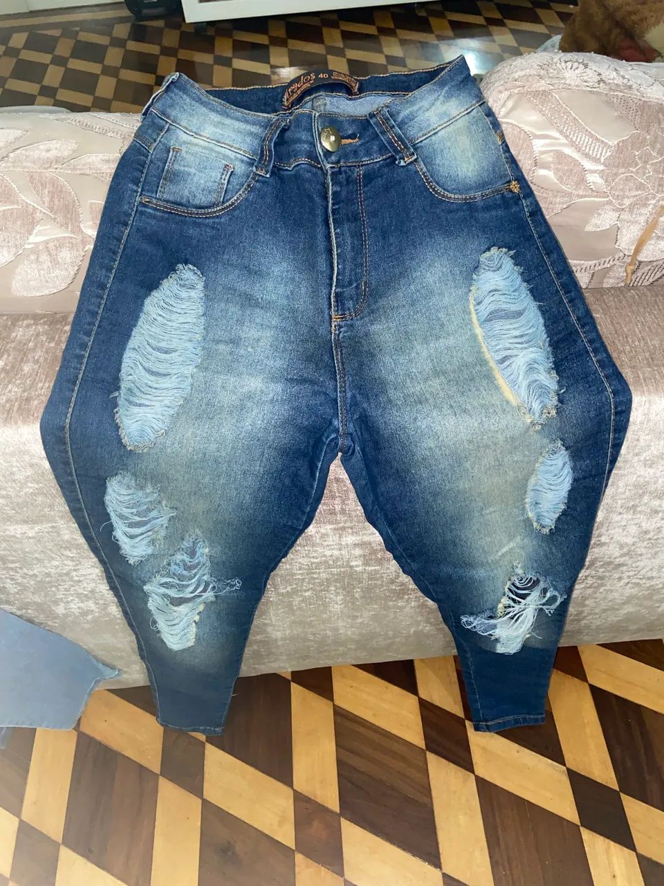 CALÇA JEANS FEMININA TAMANHO 40 - Foto 2