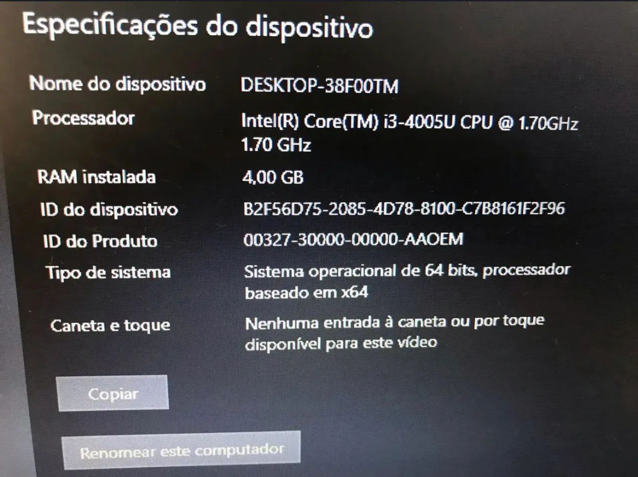 Notebook Lenovo core i3 4gb memória ssd 128 (todo perfeito) - Foto 2
