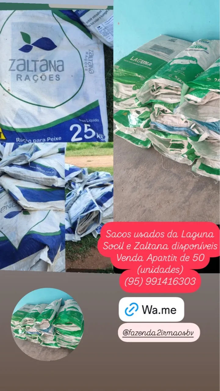 Sacos de Ração Laguna, Socil e Zaltana - Venda a partir de 50