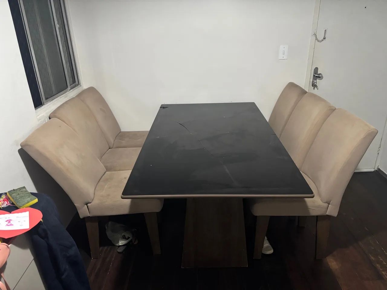 Mesa de Jantar em Madeira com Tampo de Vidro - Foto 5