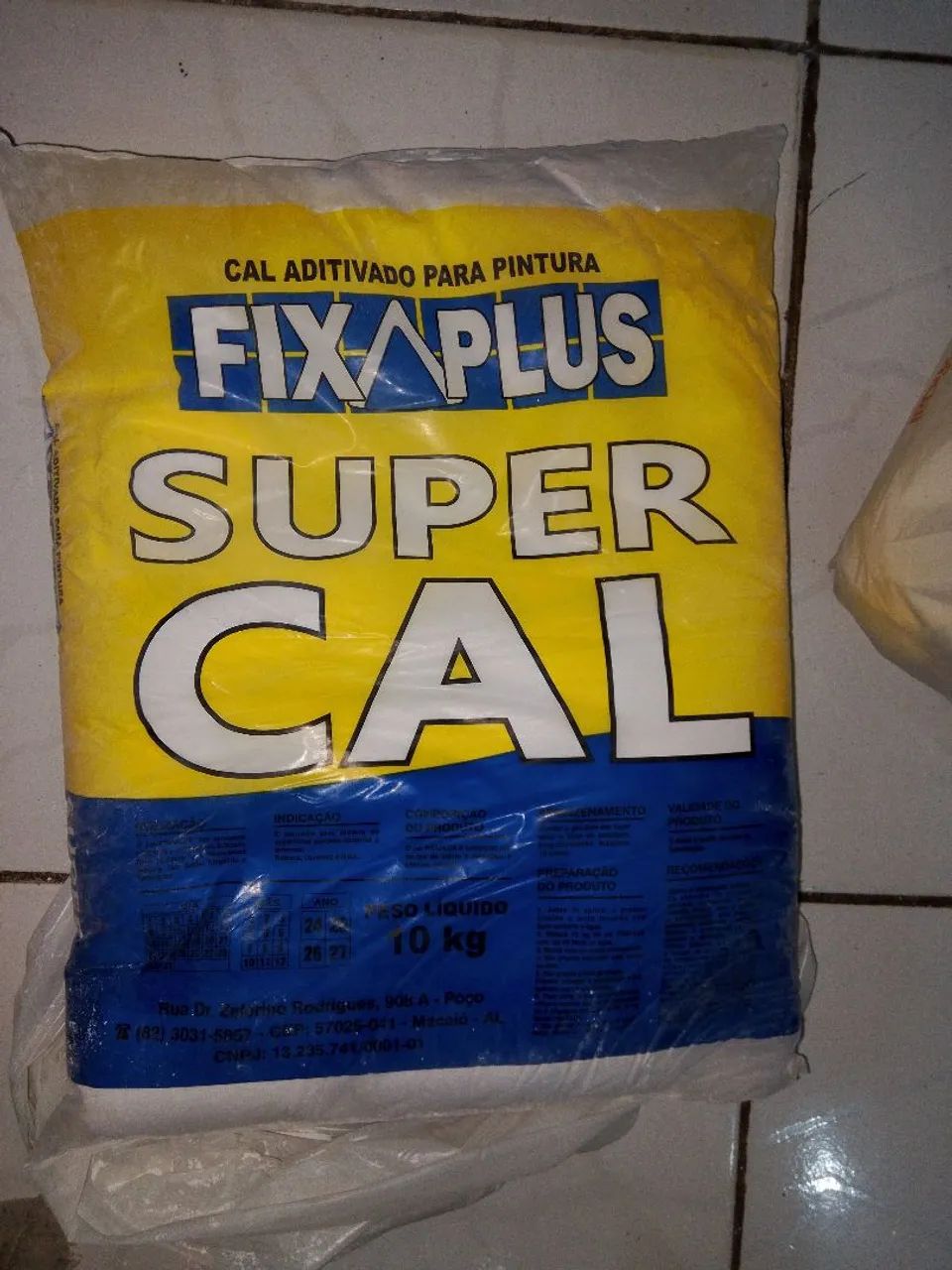 Super Cal FixaPlus - Cal Aditivada para Pintura 10kg