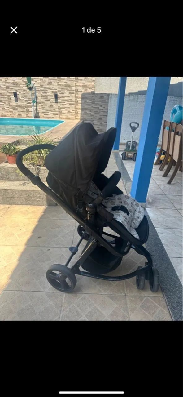 Carrinho de bebê + Moisés + bebê conforto 