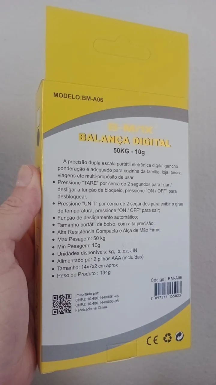  Balança Digital Portátil B-Max 50kg - Alta Precisão com Gancho - Foto 3