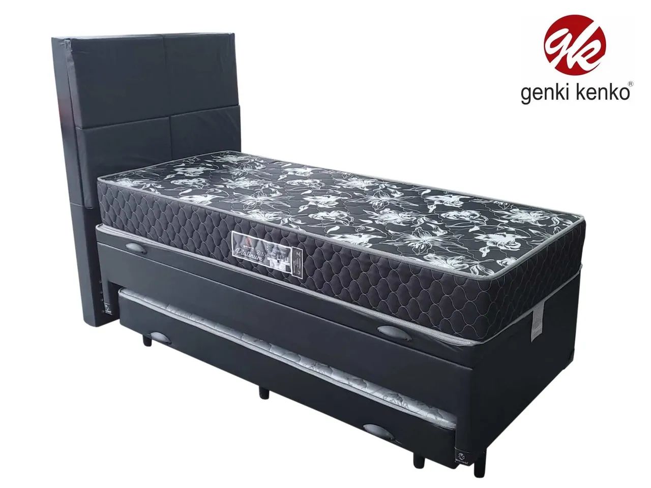 cama solteiro box baú 3 em 1 com auxiliar novo direto de fábrica  - Foto 3
