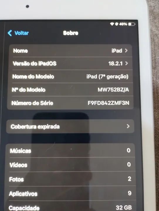 iPad 7geração Branco  - Foto 3