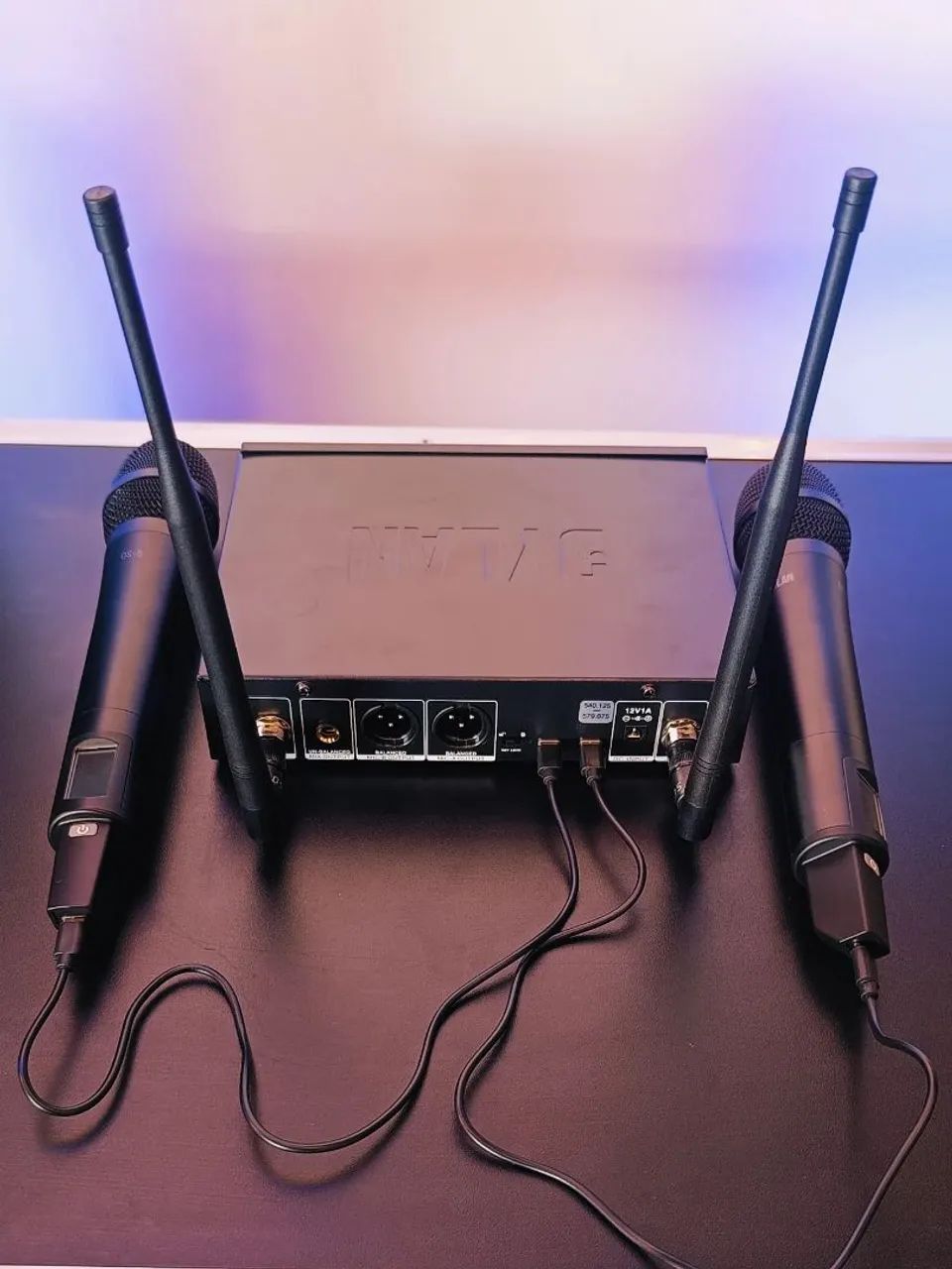 Microfone Duplo Sem Fio Dylan Recarregável QS-5  - Foto 2